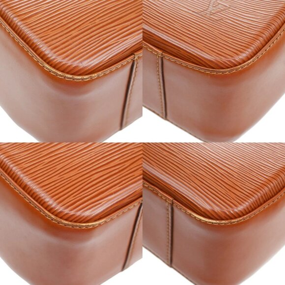 LOUIS VUITTON LV Logo Voltaire Hand Bag Epi Leather Brown Spain M52433 87EF521 - Picture 4 of 16